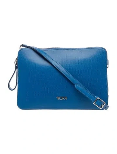 Pre-owned Tumi Leather Crossbody Bag In Blue