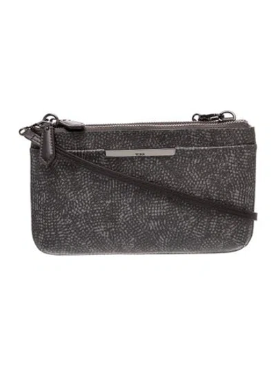 Pre-owned Tumi Leather Crossbody Bag In Gray