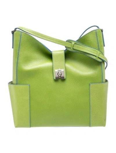Pre-owned Tumi Leather Crossbody Bag In Green