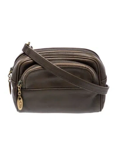 Pre-owned Tumi Leather Crossbody Bag In Green