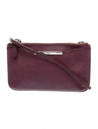 Pre-owned Tumi Leather Crossbody Bag In Purple
