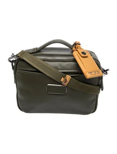 Pre-owned Tumi Leather Crossbody Bag W/ Tags In Green