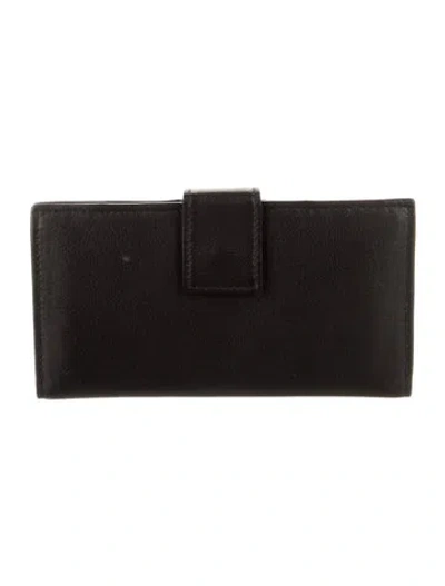 Pre-owned Tumi Leather French Purse In Black