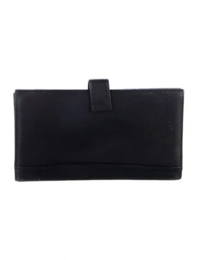Pre-owned Tumi Leather French Purse In Black