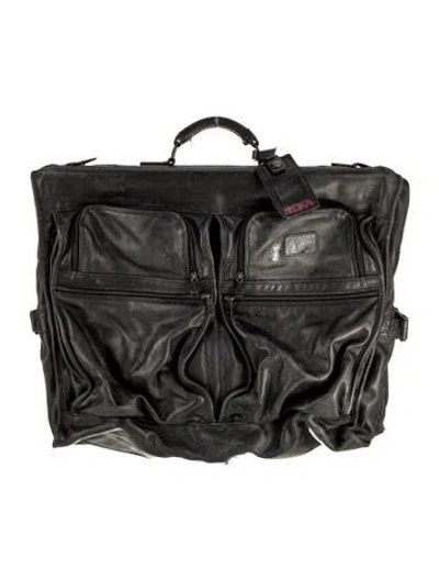 Pre-owned Tumi Leather Garment Bag In Black