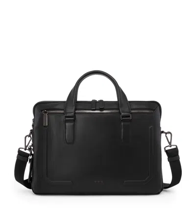 Tumi Leather Harrison Briefcase In Black