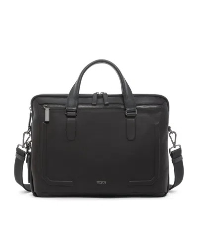 Tumi Leather Harrison Sycamore Slim Briefcase In Brown