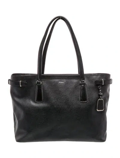 Pre-owned Tumi Leather Hobo In Black
