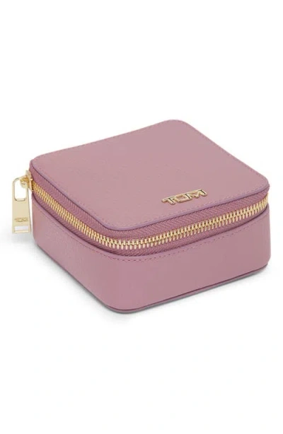 Tumi Leather Jewelry Case In Pearl Pink