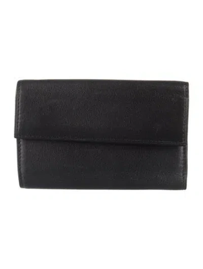 Pre-owned Tumi Leather Keychain In Black