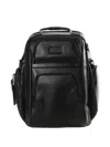 Tumi Leather Laptop Backpack In Black