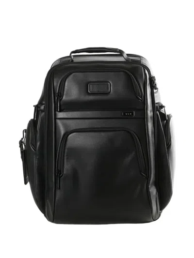 Tumi Leather Laptop Backpack In Black