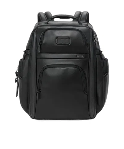 Tumi Leather Laptop Backpack In Black