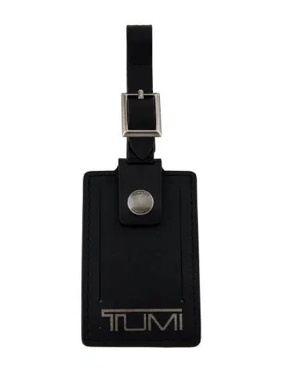 Pre-owned Tumi Leather Luggage Tag In Black
