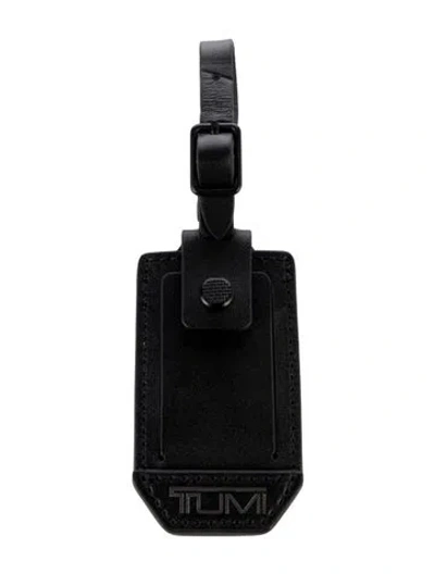 Pre-owned Tumi Leather Luggage Tag In Black