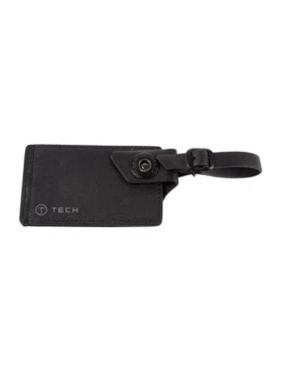 Pre-owned Tumi Leather Luggage Tag In Black