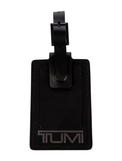 Pre-owned Tumi Leather Luggage Tag In Black