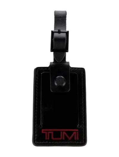Pre-owned Tumi Leather Luggage Tag In Black
