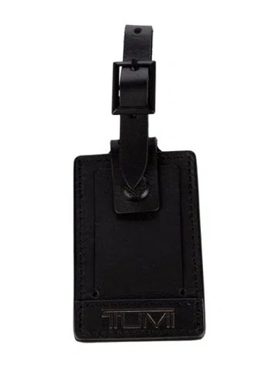 Pre-owned Tumi Leather Luggage Tag In Black