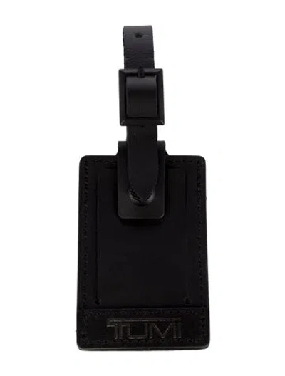 Pre-owned Tumi Leather Luggage Tag In Black