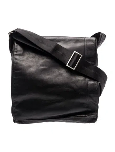 Pre-owned Tumi Leather Messenger Bag In Black