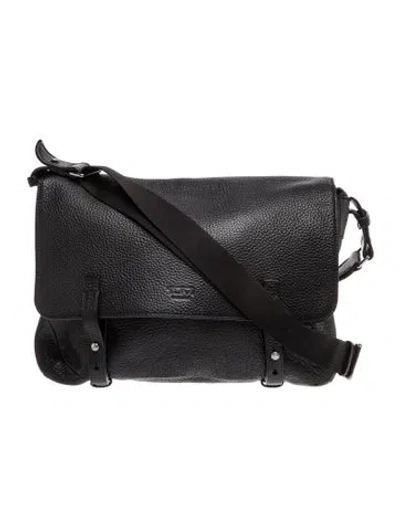 Pre-owned Tumi Leather Messenger Bag In Black