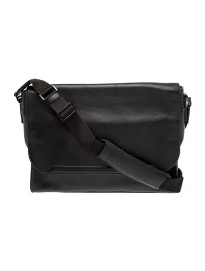 Pre-owned Tumi Leather Messenger Bag In Black