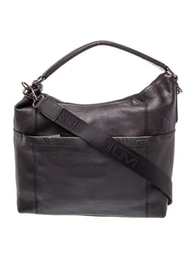 Pre-owned Tumi Leather Messenger Bag In Blue