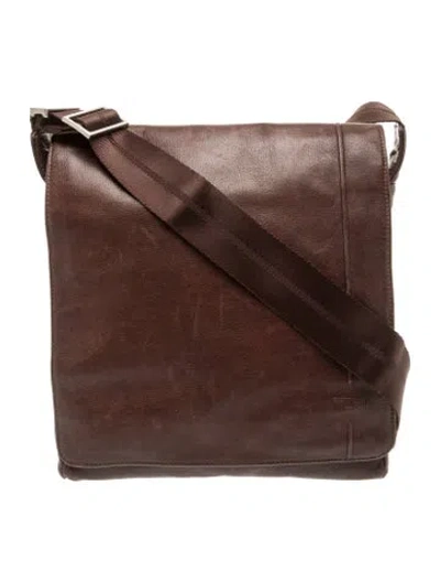 Pre-owned Tumi Leather Messenger Bag In Brown