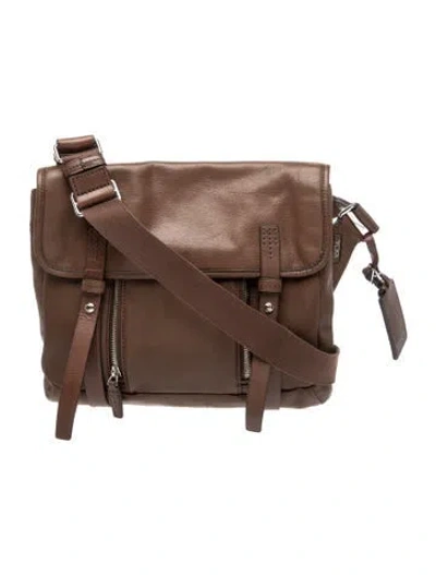 Pre-owned Tumi Leather Messenger Bag In Brown