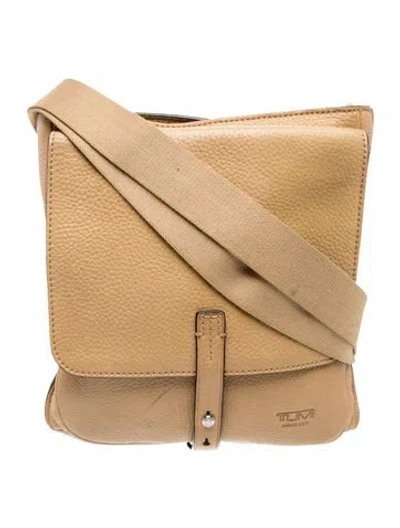 Pre-owned Tumi Leather Messenger Bag In Neutral