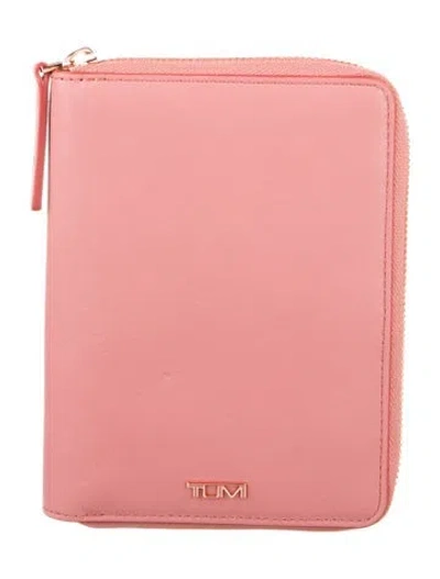 Pre-owned Tumi Leather Passport Holder In Pink