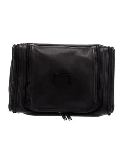 Pre-owned Tumi Leather Portfolio In Black