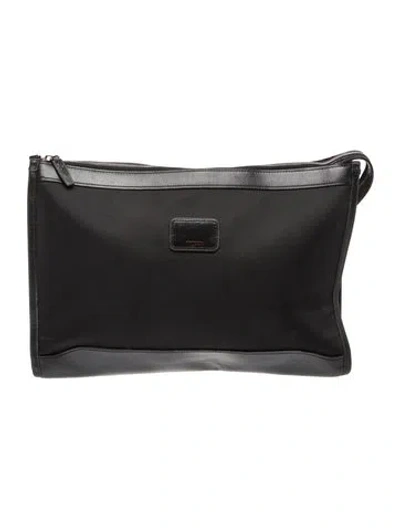 Pre-owned Tumi Leather Portfolio In Black
