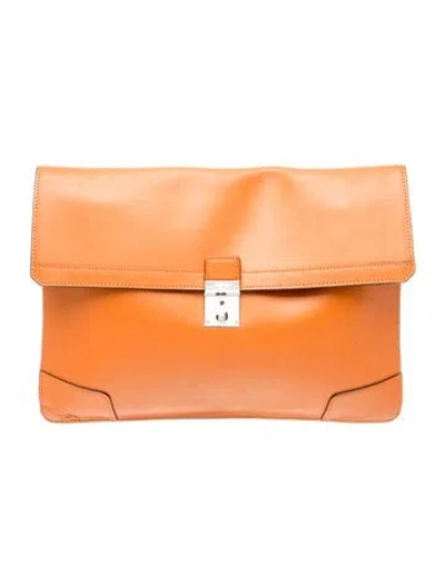 Pre-owned Tumi Leather Portfolio In Brown