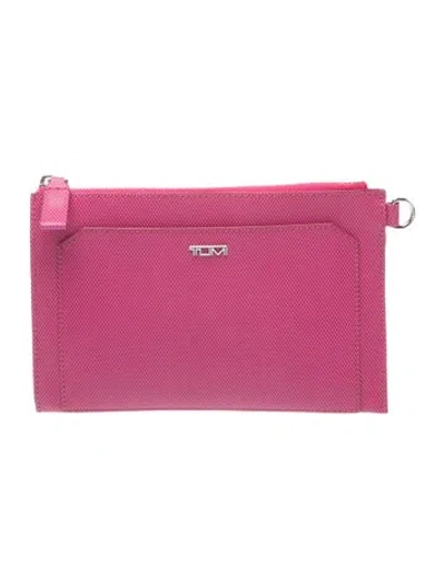 Pre-owned Tumi Leather Portfolio In Pink