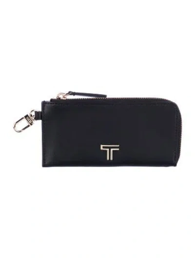 Pre-owned Tumi Leather Printed Wallet In Black