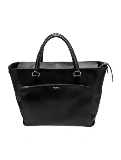 Pre-owned Tumi Leather Shoulder Bag In Black