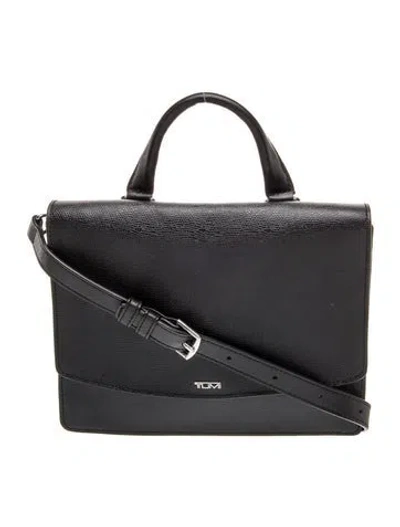 Pre-owned Tumi Leather Shoulder Bag In Black