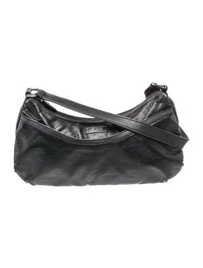 Pre-owned Tumi Leather Shoulder Bag In Black