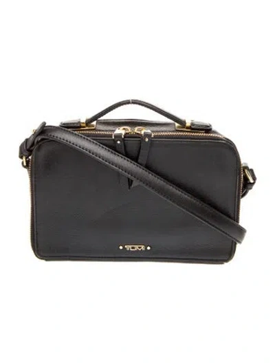Pre-owned Tumi Leather Shoulder Bag In Black