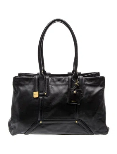 Pre-owned Tumi Leather Shoulder Bag In Black