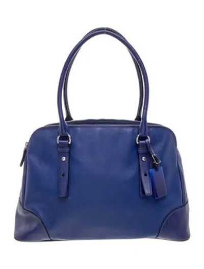 Pre-owned Tumi Leather Shoulder Bag In Blue