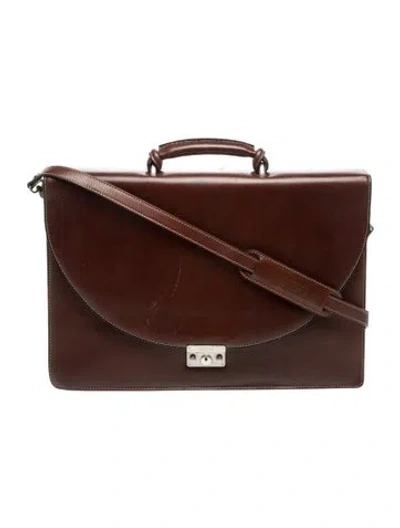 Pre-owned Tumi Leather Shoulder Bag In Brown