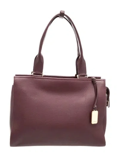 Pre-owned Tumi Leather Shoulder Bag In Burgundy