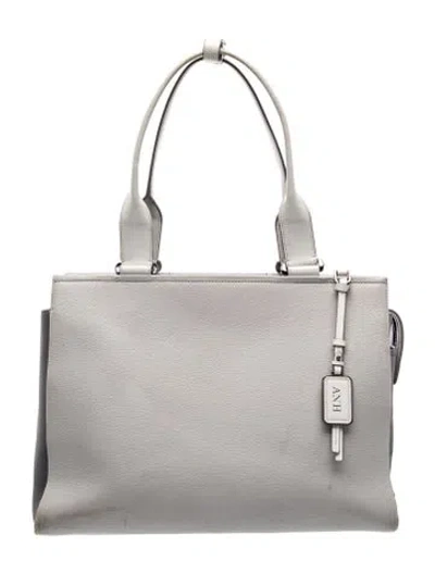 Pre-owned Tumi Leather Shoulder Bag In Gray