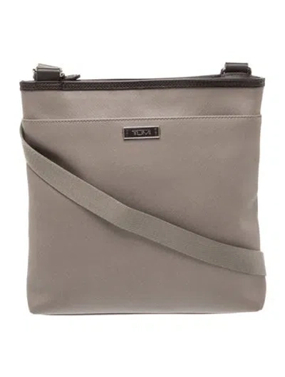Pre-owned Tumi Leather Shoulder Bag In Gray