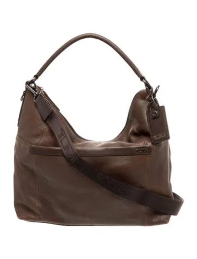 Pre-owned Tumi Leather Shoulder Bag In Neutral