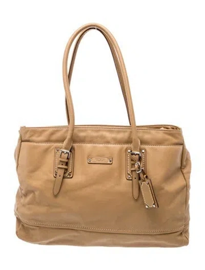 Pre-owned Tumi Leather Shoulder Bag In Neutral
