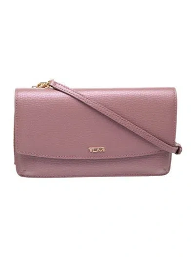 Pre-owned Tumi Leather Shoulder Bag In Purple